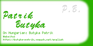 patrik butyka business card